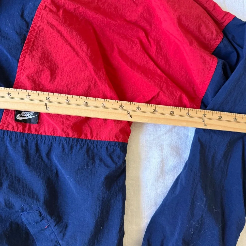 Vintage 80's Nike Windbreaker‎ Jacket Colorblock Hooded Full Zip